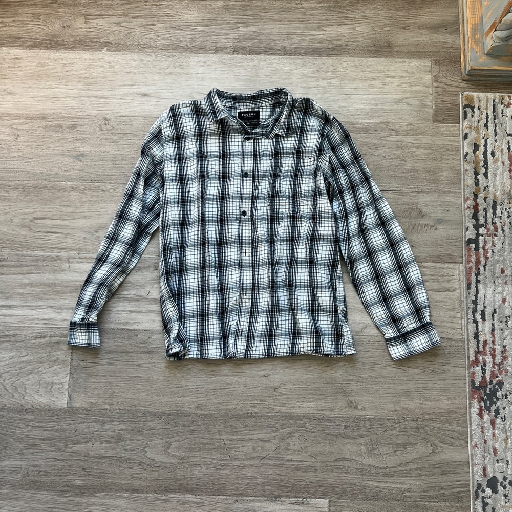 PacSun Black and White Checkered Shirt